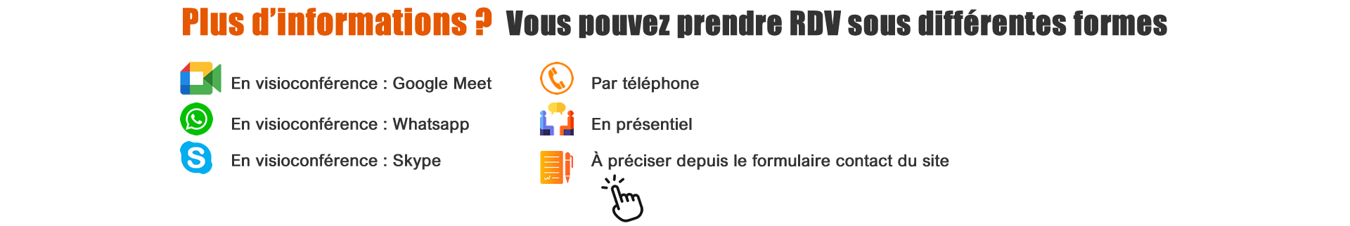 prise de rdv accueil
